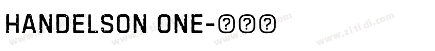 Handelson One字体转换